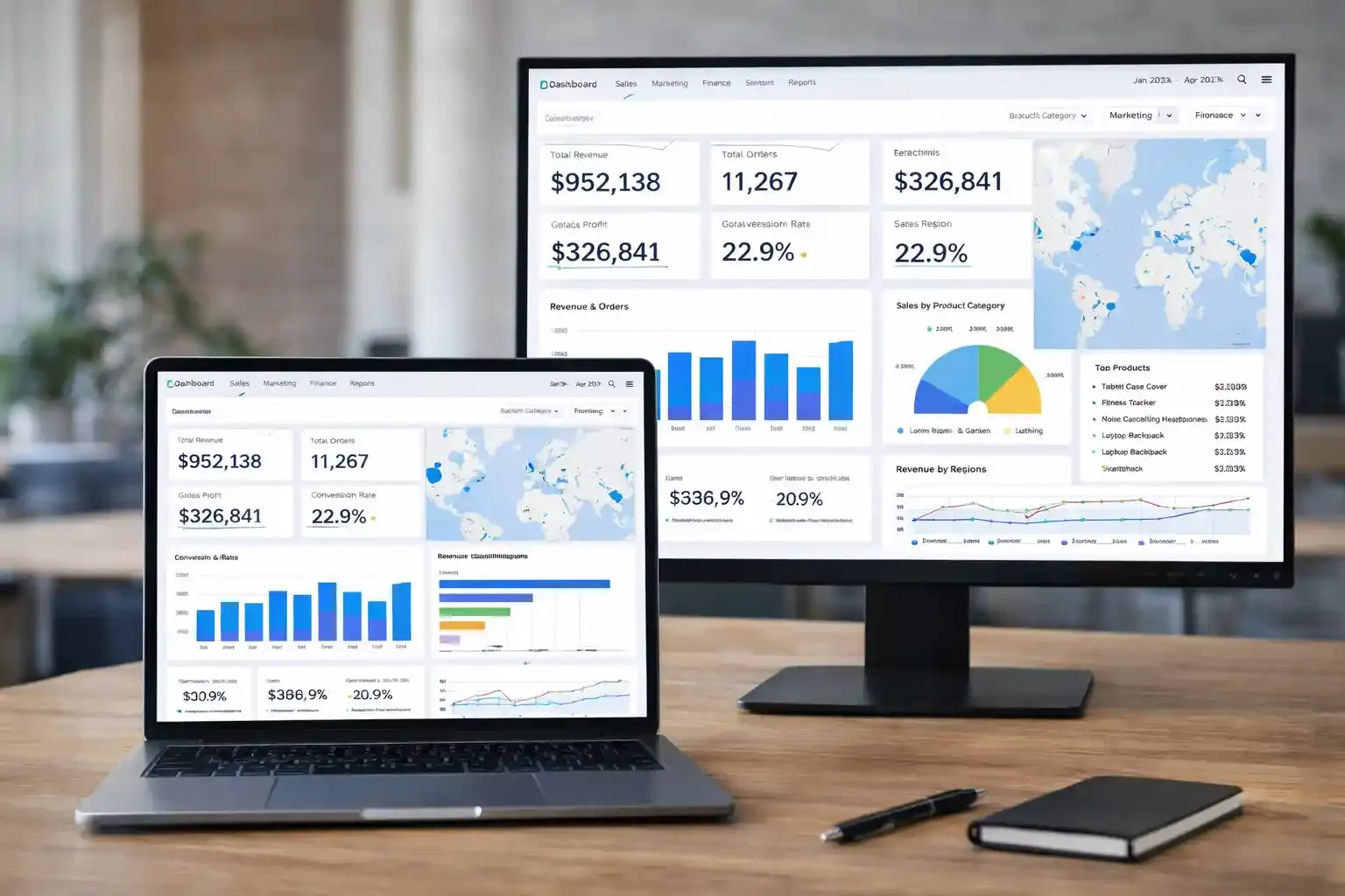 Dedykowane dashboardy w przeglądarce WWW